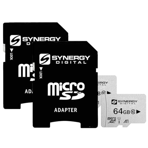 Synergy Digital 64GB Micro SDXC Secure Digital UHS-I Memory Cards, Compatible with UDI RC U842 Falcon Quadcopter Drone - Class 10, U1, 100MB/s, 300 Series - Pack of 2