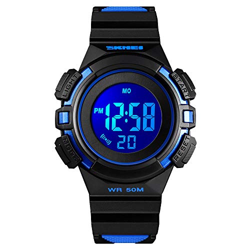 CakCity Kids Watches Digital Outdoor Sport Waterproof Electrical EL-Lights Watches with Alarm Luminous Stopwatch Casual Military Child Wrist Watch Gift for Boys Girls Ages 5-10