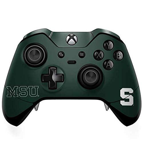 Skinit Decal Gaming Skin Compatible with Xbox One Elite Controller - Officially Licensed College Michigan State University MSU Letters Design