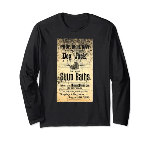 Highest diving dog in the world vintage vaudeville poster Long Sleeve T-Shirt