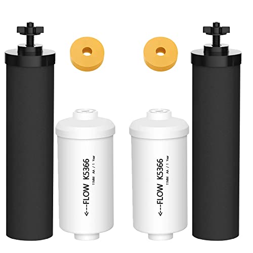 Virego Water Filter, Replacement for Berkey Water Filter 2-9BB Series Black Filters & 2-FP Series Fluoride Filters, Compatible with Berkey Gravity Water Filter System, Certified by NSF/ANSI 42