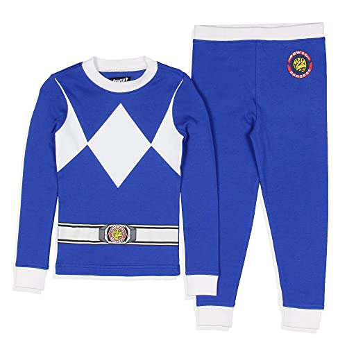 INTIMO Power Rangers Toddler Boys' Blue Ranger Character Costume Sleep Pajama Set (5T)