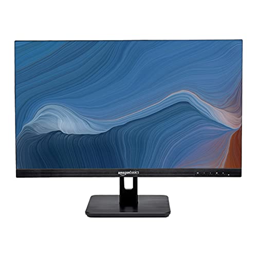 Amazon Basics 24” IPS Monitor | Powered with AOC Technology | FHD 1080P | HDMI, Display Port and VGA Input | VESA Compatible | Built-in Speakers | Black | for Office and Home