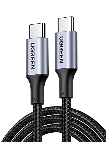 UGREEN USB C to USB C Cable, 100W 2-Pack USB C Charger Cable for iPhone 15/15 Plus/15 Pro/15 Pro Max, MacBook Pro, iPad Pro, Dell XPS, Samsung Galaxy S24/S23/S22 Ultra, Switch, Pixel, 10FT Black