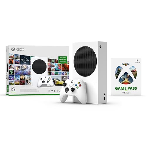 Xbox Series S Starter Bundle - Includes hundreds of games with Game Pass Ultimate 3 Month Membership - 512GB SSD All-Digital Gaming Console