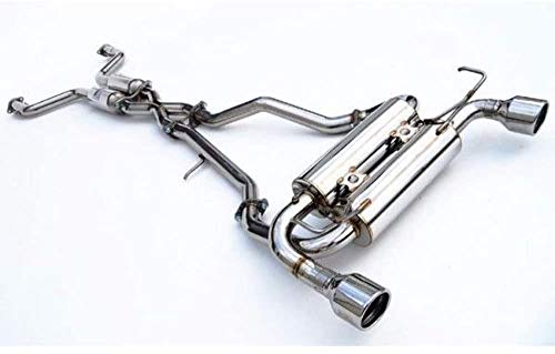 Invidia HS09N7ZGIS Gemini Cat-Back Exhaust System with Stainless Steel Rolled Tip for Nissan 370Z