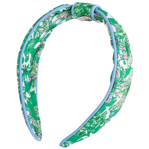 Lilly Pulitzer Low Know Headband for Women, Colorful Knotted Headband, Cute Hair Accessories for Women (Blossom Views)