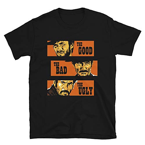 Mod.1 The Good The Bad The Ugly Clint Eastwood Classic Spaghetti Western Movie Cowboys Guns Blondie Angel Eyes Tuco T-Shirt Black