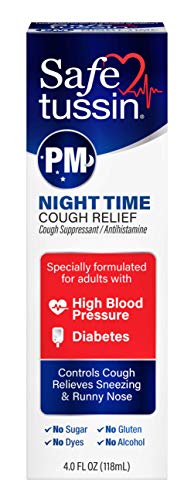 Safetussin PM Night Time Cough Relief Syrup, 4 Oz