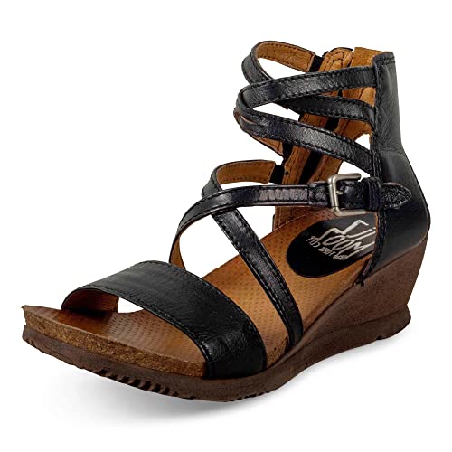 Miz Mooz Women's SHAY Sandal, Black, 38 M EU/7.5 US