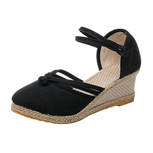 Yuanjay Sandal for Women Summer Slingback Wedge Sandals Flats Anti Slip Slides Walking Slippers Comfort Beach Open Toe Shoes