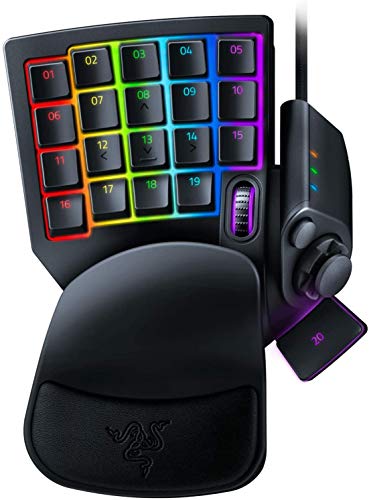 Razer Tartarus Pro Gaming Keypad: Analog-Optical Key Switches - 32 Programmable Keys, Macros - Customizable Chroma RGB Lighting - Variable Key Press Pressure Sensitivity - Classic Black