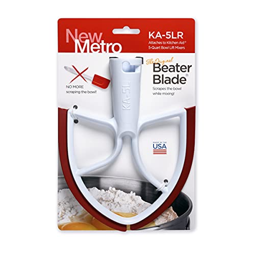 New Metro KA-5LR Original Beater Blade Works w/ Most KitchenAid 5 Qt Bowl-Lift Stand Mixers, Red
