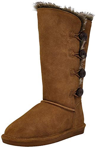 BEARPAW Women's Lori Boot, Hickory Tipped 7.5 M US