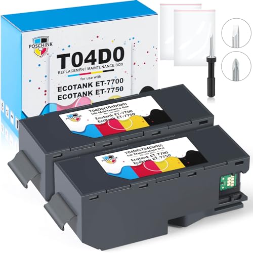 Poschink T04D0 Maintenance Box for Ecotank ET7700 ET7750 / ET-7700 ET-7750 Printers (T04D000/EWMB1)