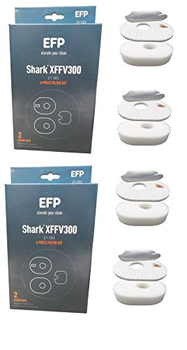 EFP Filter Set for Shark Rocket Ultra - Light Vacuum Cleaner Models HV292, HV300, HV300W, HV301, HV302, HV303, HV305, HV308, HV310, UV450 - Replacement Vacuum Filter | Includes 4 Filter Set