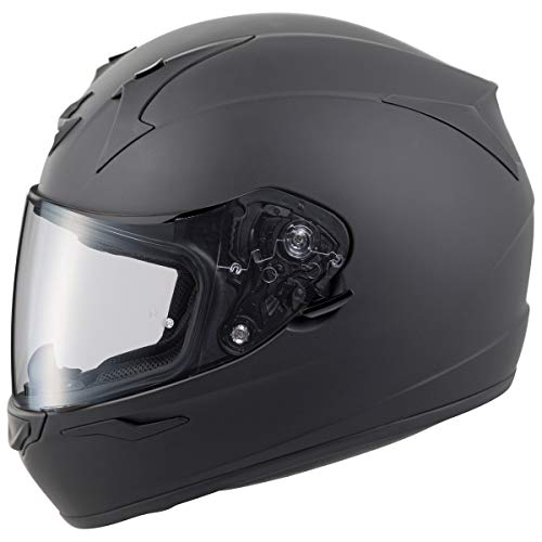 ScorpionEXO R320 Full Face Motorcycle Helmet with Pinlock Ready Shield and Bluetooth Ready Speaker Pockets DOT Approved Solid (Matte Black - X-Large)