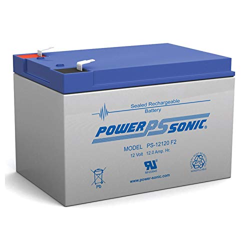 Power Sonic Battery Replacement PS-12120F2 PS-12120 F2,12V 12AH EA.
