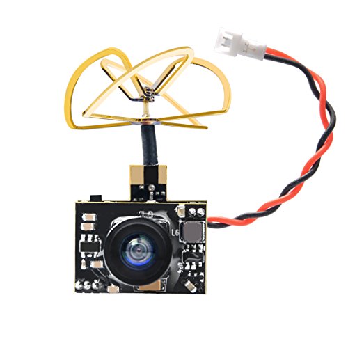 AKK A2 5.8Ghz 200mW FPV Transmitter Raceband 600TVL 1/4 Cmos Mini FPV Micro AIO Camera with Clover Antenna for FPV Drone