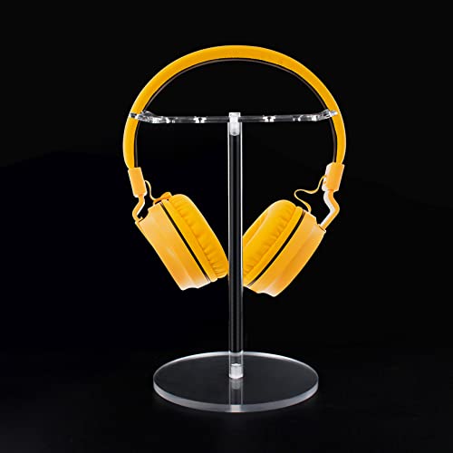 Headphone Stand,Universal Clear Acrylic Holder for AirPods Max,HyperX Cloud II,Xbox One,Turtle Beach,Sennheiser,Sony,Bose,Beats PC Gaming Headset Display & Wireless Headphones(Pure Transparency)