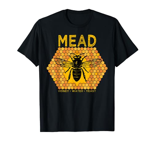 Mead by Honey Bees Meadmaking Home brewing Retro Drinking T-Shirt