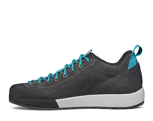 SCARPA Men's Gecko Hiking and Approach Shoes - Shark/Azure - 11.5-12