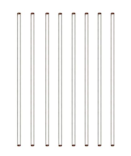 Burry Life Science Glass Stick 12' Length Stir Rod with Both Ends Round 8pcs/pk
