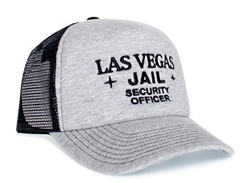 Las Vegas Jail Security Officer hat Bob Bull Movie Cap Gray Truckers
