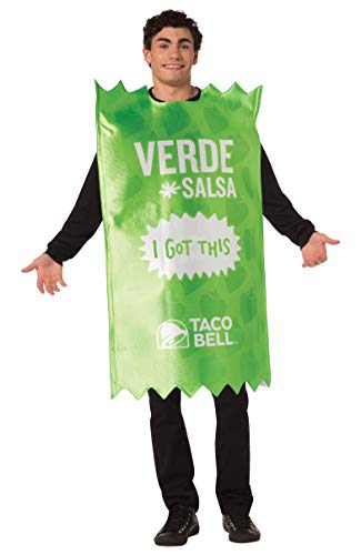 Hot SauceTaco Burrito Packet Verde Green Costume, Adult One Size