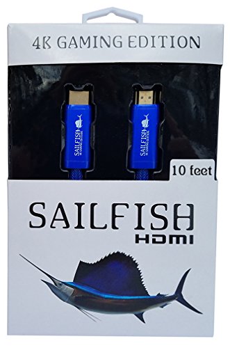 4K Ultra HD HDMI Cable Supports 2160p, 4K@60Hz, HDR, ARC with Cable Management Strap Compatible with Xbox Series S, Xbox One, PS5, PC, HDTV, Blu-Ray (10 Feet, Blue)
