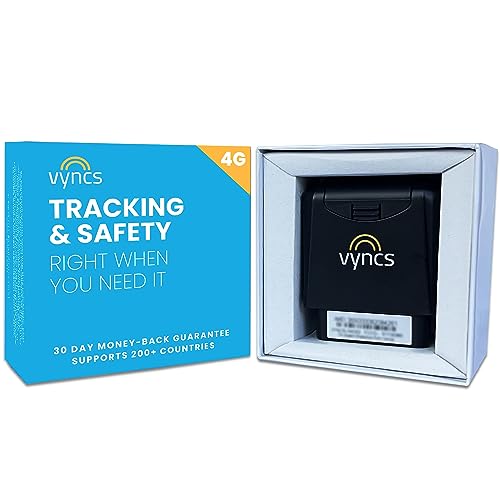 VYNCS Premium: No Monthly Fees GPS Tracker OBD 4G LTE Tracking Device for Cars Vehicle Trips Teen Driver Safety Roadside Assistance VPOBDGPS1