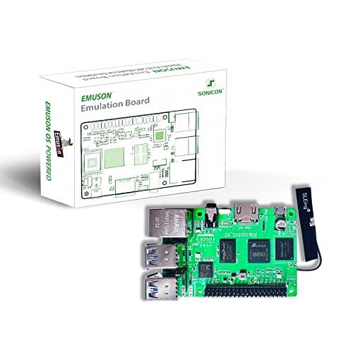 Sonicon Emuson Emulation Board Replaces Raspberry Pi 3B+, Mini Computer w/ 148 Emulators Preloaded, RetroPie ROM Downloader for Arcade Cabinet Retro Gaming (8GB + 128GB)