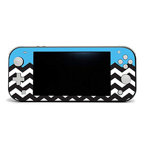 MightySkins Skin Compatible with Nintendo Switch Lite - Baby Blue Chevron | Protective, Durable, and Unique Vinyl Decal Wrap Cover | Easy to Apply, Remove, and Change Styles | Made in The USA