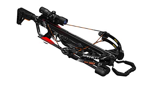 BARNETT Crossbow Ready to Hunt Crossbow Package with Carbon Arrows, Quiver, and Rope Cocking Device, XP380
