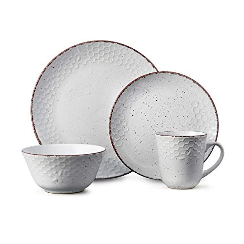 Pfaltzgraff Bumble Bee 16-Piece Dinnerware Set, White