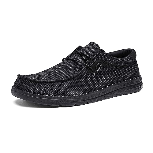 Bruno Marc Men's Breeze Slip-on Stretch Loafers Casual Shoes Lightweight Comfortable Boat Shoe 1.0,Black,Size 11 US