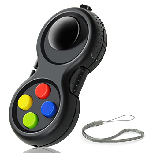 WTYCD Original Fidget Toy Game, Rubberized Classical Controller Fidget Concentration Toy with 8-Fidget Functions and Lanyard - Excellent for Relieving Stress and Anxiety
