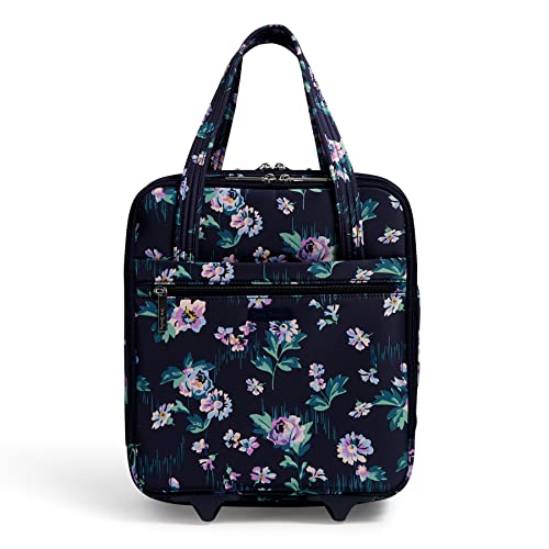 Vera Bradley Women's Softside Underseat Rolling Work Bag, Navy Garden, One Size