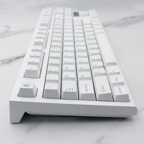 staol Keycaps, 142 Keys PBT Winter Theme Keycaps Cherry Profile Dye Sublimation White Key for Cherry Mx Mechanical Gaming Keyboard