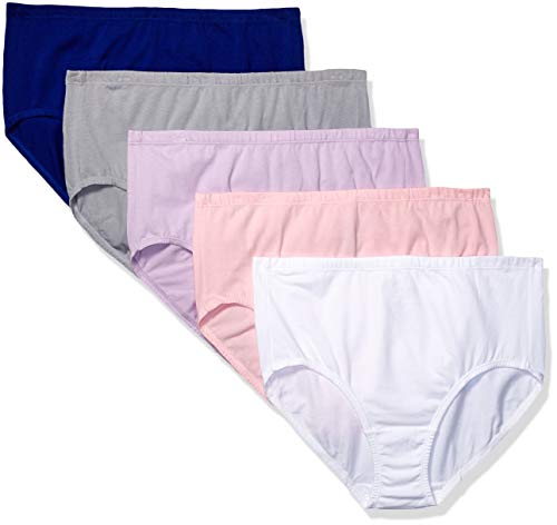 Fruit of the Loom Women's Plus-Size 5 Pack Fit For Me Breathable Brief, Assorted Color
