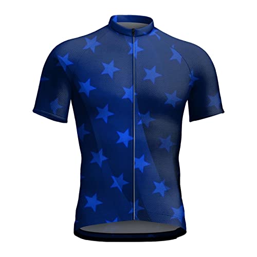 Ciewfwe 2024 Novel Summer Mens Leisure Sports Cycling Clothes Independence Day Short Sleeved Biking Shirts Breathable