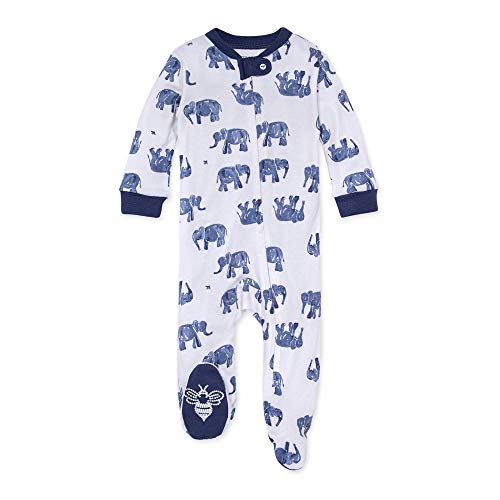 Burt's Bees Baby Sleep and Play PJs, 100% Organic Cotton One-Piece Zip Front Romper Jumpsuit Pajamas