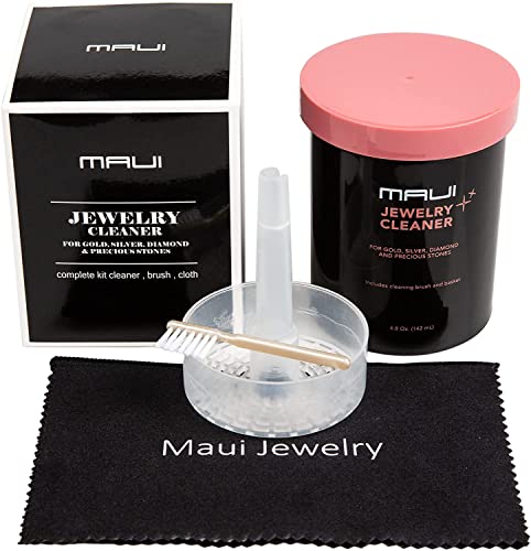 Maui Liquid Jewelry Cleaner Solution Complete kit with Cloth .. NOT Guaranteed to Work on All Jewelry. Only Works on 95% of specified Jewelry Below. Must Read Description