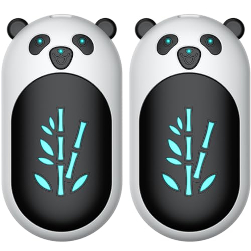 Hand Warmers Rechargeable 2 Pack, 6000mAh Electric Hand Warmer Reusable, 20Hrs Long Heating, Portable Pocket Heater Handwarmer Great Gift for Women Men, Outdoor Camping, Hunting Gear Hand Warmers