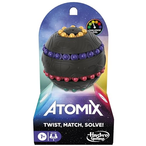 Hasbro Gaming Atomix Game for Kids, Teens, and Adults | Brainteaser Puzzle Sphere Ball and Fidget Toy | Father's Day Gifts| Ages 7 and Up | 1 Player | Travel Games