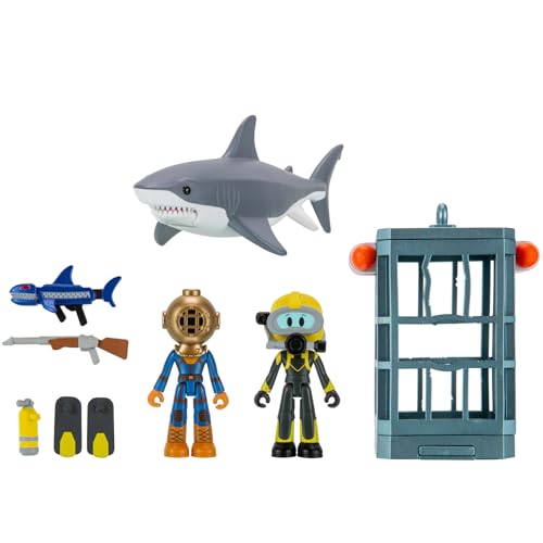 DevSeries Sharkbite 2: Shark Cage Game Pack - Two 2.75-Inch Action Figures with Accessories and Exclusive Virtual Item Code