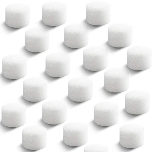 Boao 48 Pieces Nebulizer Filters Replacement Air Filter Sponge for Compressor System Accessories, Round White Sponge Air Filter Replacement for Compressor System Cool Mist Device