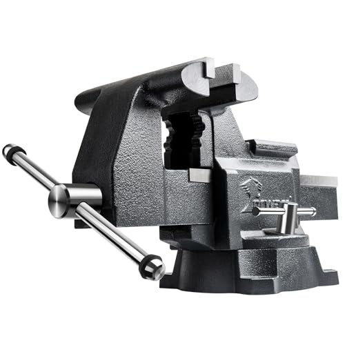Forward CR60A 6.5-Inch Bench Vise Swivel Base Heavy Duty with Anvil (6 1/2') Gray
