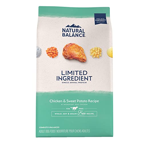 Natural Balance Limited Ingredient Adult Grain-Free Dry Dog Food, Chicken & Sweet Potato Recipe, 24 Pound (Pack of 1)