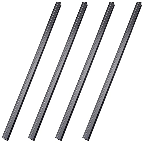 Tenare 4 Pieces Hanging File Rails PVC Black File Rails Hanging File System Keeping Your Folders Neat and Organized (1/2 Inch Drawer Sides 15.8 Inch Long)